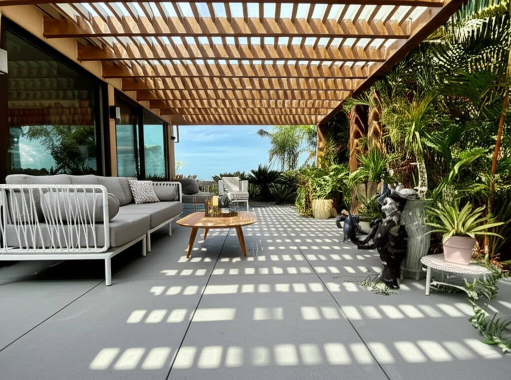 Microcement in outdoor areas