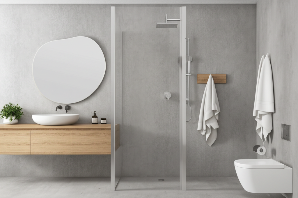 Microcement in bathrooms
