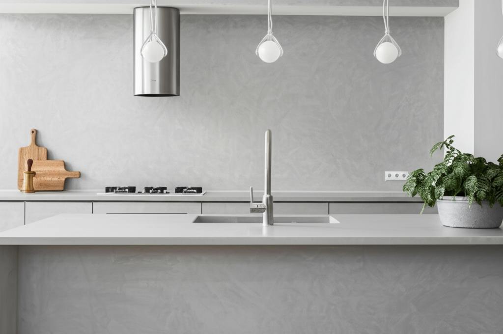 Microcement in kitchens