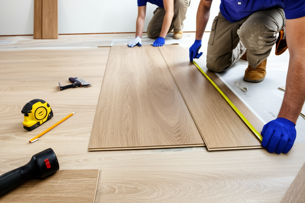 Our vinyl flooring installation team