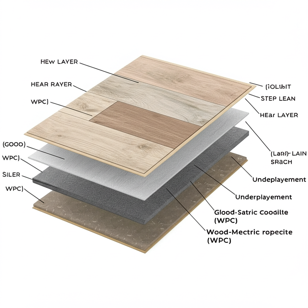 Vinyl flooring layers diagram
